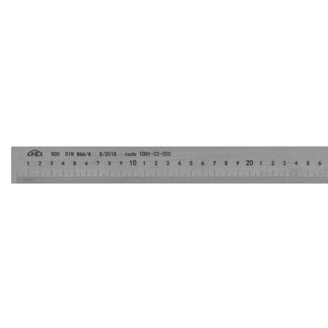 KINEX/K-MET Měřítko bez povrchové úpravy 1000 mm s přesahem KINEX, DIN 866/A