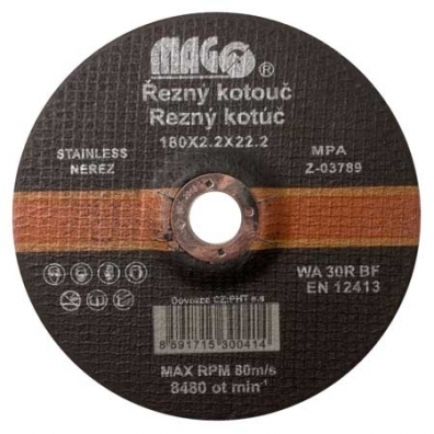 Řezný kotouč na nerez 180x2,2x22,2mm