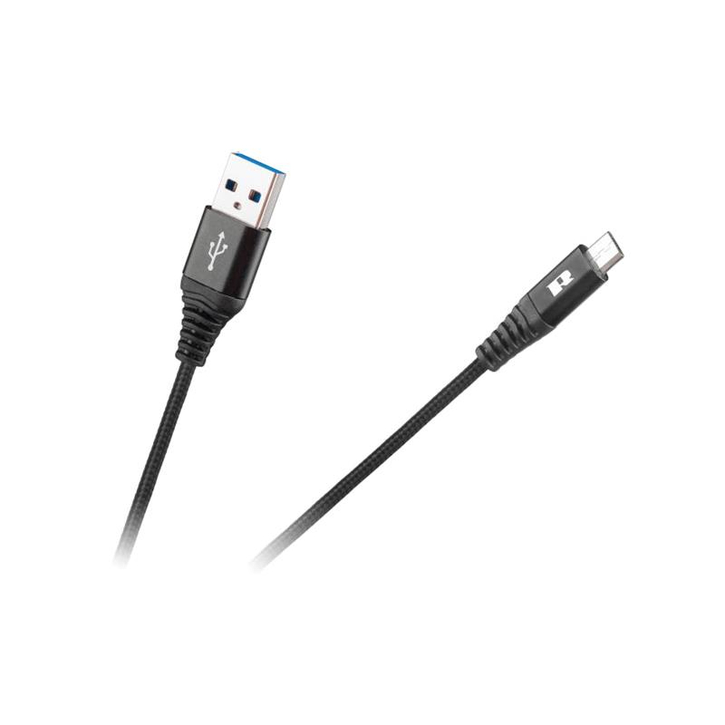Kabel REBEL USB/Micro USB černý 2m