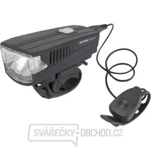 Světlo bílé na kolo 350lm, USB nabíjení, klakson, 5W LED gallery main image