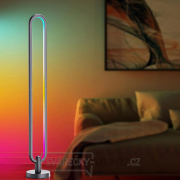 Solight LED smart stojací lampa Rainbow, oválná, wifi, RGB, CCT, 105cm Náhled