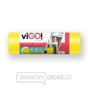 viGO! Pytle do odpadkových košů LD 120l/8 ks PLAST - žluté gallery main image