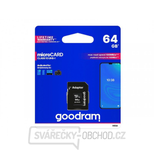 Karta paměťová GOODRAM micro SD 64 GB s adaptérem gallery main image