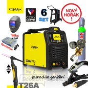 KOWAX GeniTig® 220AC/DC LCD+hořák T26A 4m+kab. 3m+hadice+kukla+Ventil+Lahev AR + Podvozek Náhled