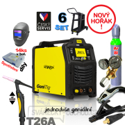 KOWAX GeniTig® 220AC/DC LCD+hořák T26A 4m+kab. 3m+hadice+kukla+Ventil+Lahev AR + Podvozek Náhled