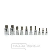 Zástrčné hlavice Torx GEKO 1/4”, 3/8”, 1/2”, M4-M18, sada 10ks  Náhled