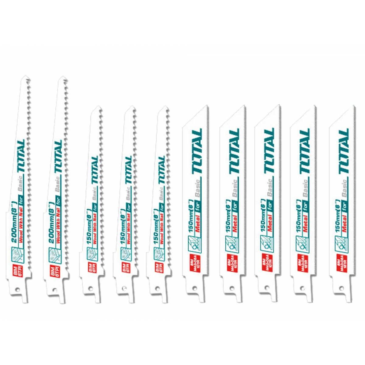 Sada řezacích plátků TOTAL, 10ks, BiMetal