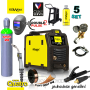 KOWAX GeniMig®240DP LCD + Hořák + Kukla + Ventil + Podvozek +  Láhev MIX C18 20L + Sprej + 5kg drát + Kabely Náhled