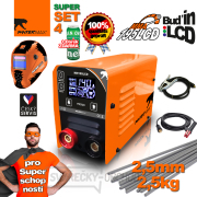 PANTERMAX MMA195LCD invertorová svářečka MMA/TIG + Kabely 1.5m + Kukla + Kartáč + Elektrody 2,5kg Náhled