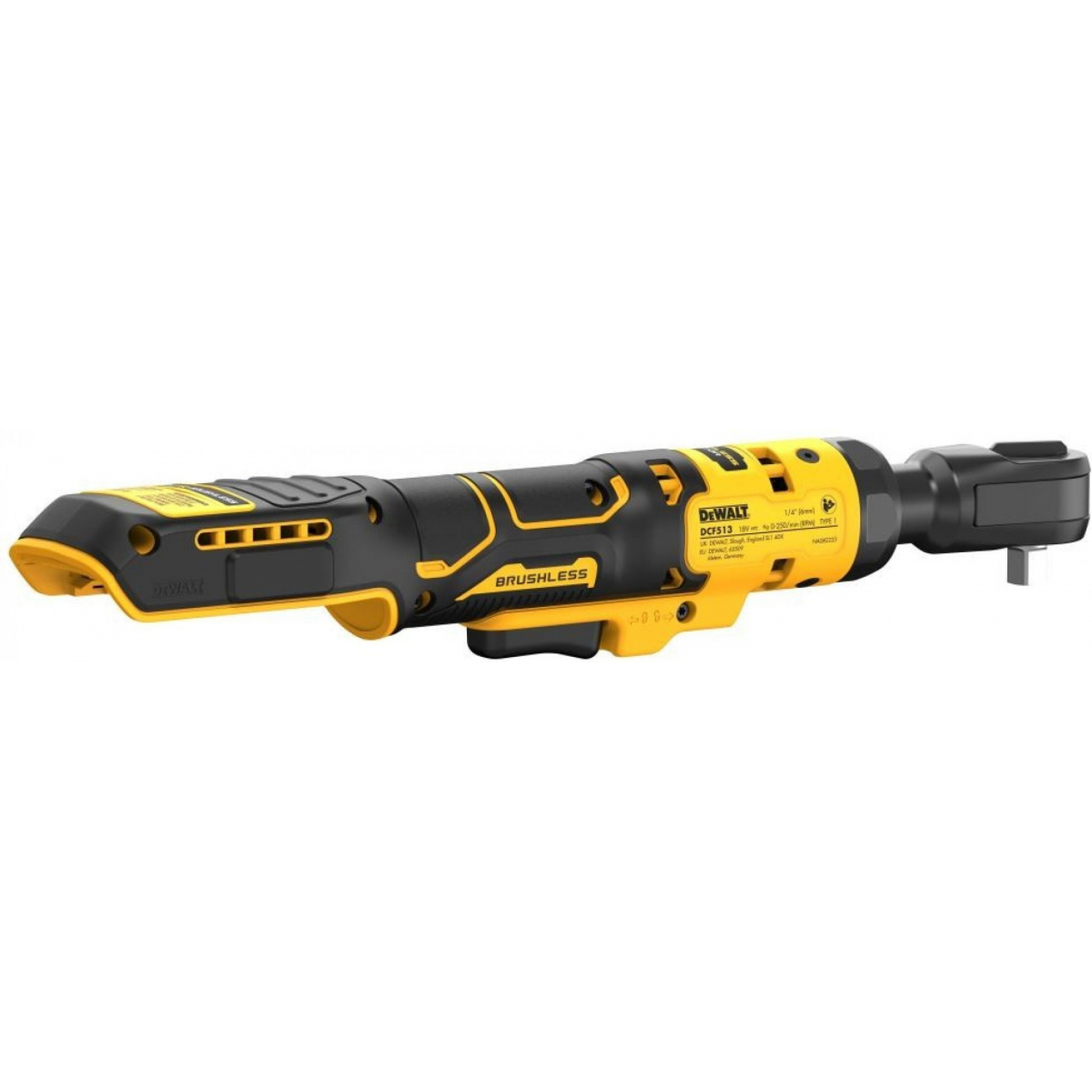 Aku bezuhlíková račna s otevřenou hlavou DeWalt DCF513N 18V 3/8" (bez aku a nabíječky)