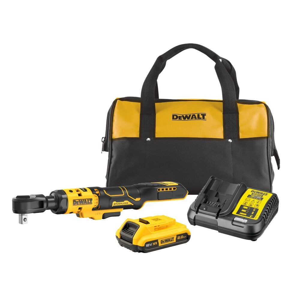 Aku bezuhlíková ráčna DeWALT DCF512D1 s otevřenou hlavou 18V