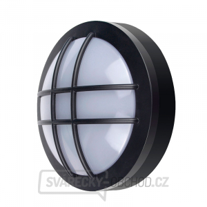 Solight LED venkovní osvětlení kulaté s mřížkou, 13W, 910lm, 4000K, IP65, 17cm, černá gallery main image