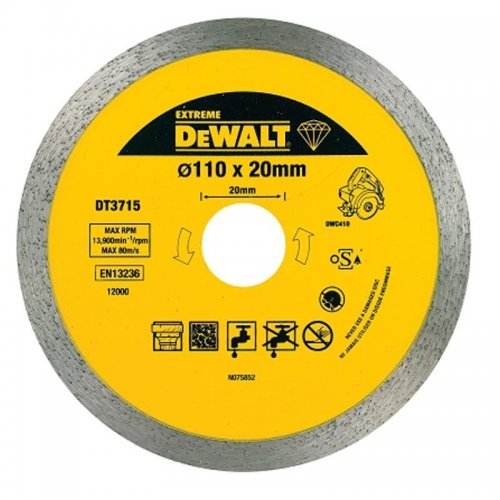 Dia kotouč pro řezačku obkladů DWC410 na řezání žuly 110x20mm DeWALT DT3715