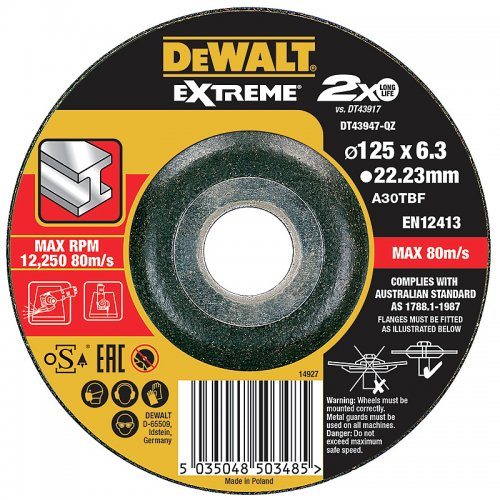 Řezný kotouč 115 x 1,2mm, 10ks DeWALT DT43921