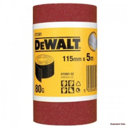 Role brusného papíru 5m x 115mm P 120 DeWALT DT3582