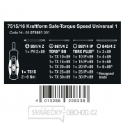 Wera 075851 Nářadí Safe-Torque Speed Universal 1. Typ 7515/16 (Sada 16 dílů) 2 - 6 Nm Náhled