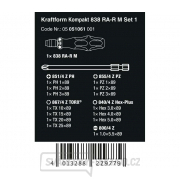 Wera 051061 ráčnový držák bitů Kraftform Kompakt 838 RA-R M Set 1 včetně bitů (Sada 15 dílů) Náhled