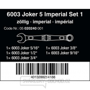 Wera 020240 Očkoploché klíče 5/16 ÷ 3/4", palcové 6003 Joker 5 Imperial Set 1 (Sada 5 dílů) Náhled