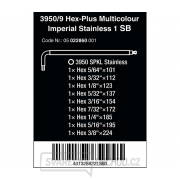 Wera 022860 Zástrčné klíče inbus 3950/9 Hex-Plus Multicolour Imperial Stainless 1, palcové, nerezová ocel (Sada 9 dílů) Náhled