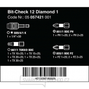Wera 057421 Bity Bit-Check 12 Diamond 1 s držákem 889/4/1 K (Sada 12 dílů) Náhled
