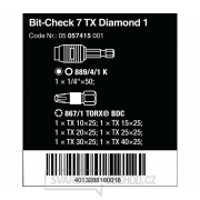 Wera 057415 Bity Bit-Check 7 TX Diamond 1 s držákem 889/4/1 K (Sada 7 dílů) Náhled