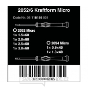Wera 118156 Šroubováky pro elektroniku Kraftform Micro 2052/6 (Sada 6 ks a stojánek) Náhled