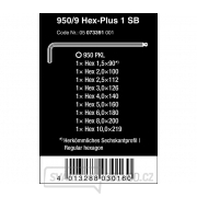 Wera 073391 Zástrčné klíče inbus 950/9 Hex-Plus 1 SB. Sada 9 ks chromované Náhled
