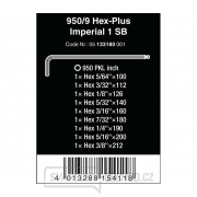 Wera 133180 Zástrčné klíče inbus 950/9 Hex-Plus Imperial 1 SB palcová, blacklaser (Sada 9 dílů) Náhled