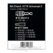 Wera 057115 Bity 1/4" Torx Bit-Check 10 TX Universal 2 (Sada 10 dílů) Náhled