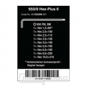 Wera 022086 Zástrčné klíče inbus 950/9 Hex-Plus 6 Sada zástrčných klíčů, BlackLaser (Sada 9 dílů) Náhled