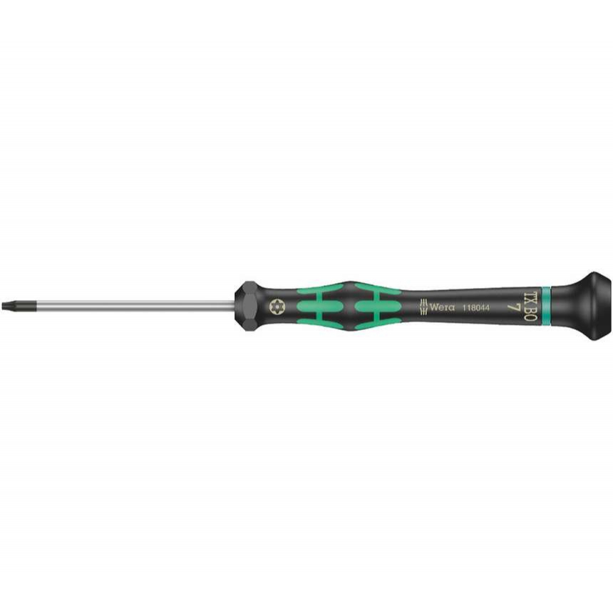 Wera 118044 Šroubovák TORX TX 7 BOx60 mm k použití v elektronice Kraftform Micro typ 2067, s pojistným kolíkem