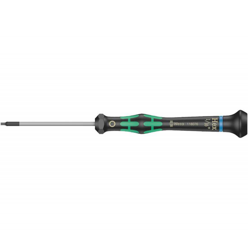 Wera 118076 Šroubovák šestihranný 1/16"x60 mm k použití v elektronice Kraftform Micro typ 2054, palcový