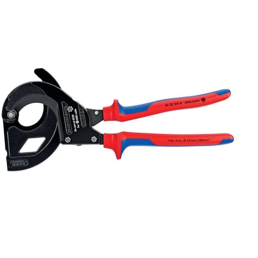 Kleště na kabely KNIPEX 95 32 315 A, 315 mm - černěné, vícesložkové návleky