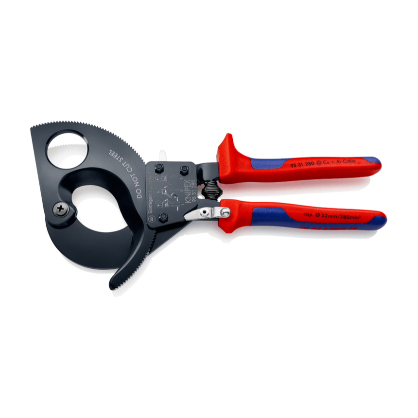 Kleště na kabely 280 mm KNIPEX 95 31 280 - leštěná hlava, plastové návleky