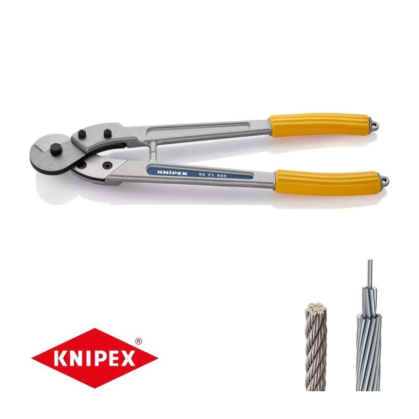 Nůžky na dráty, lana, kabely a kulatinu KNIPEX 95 71 445 mm