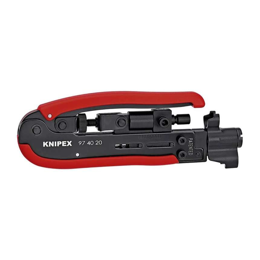 Kompresní nářadí Knipex 97 40 20 SB pro koaxiální konektory