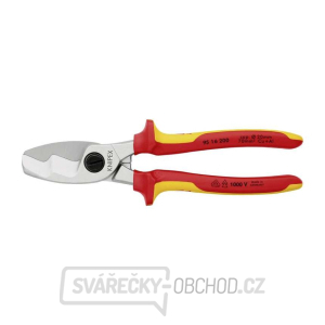 Kabelové nůžky 200 mm, VDE 1000V. KNIPEX 95 16 200 - chromováno, vícesložkové návleky gallery main image