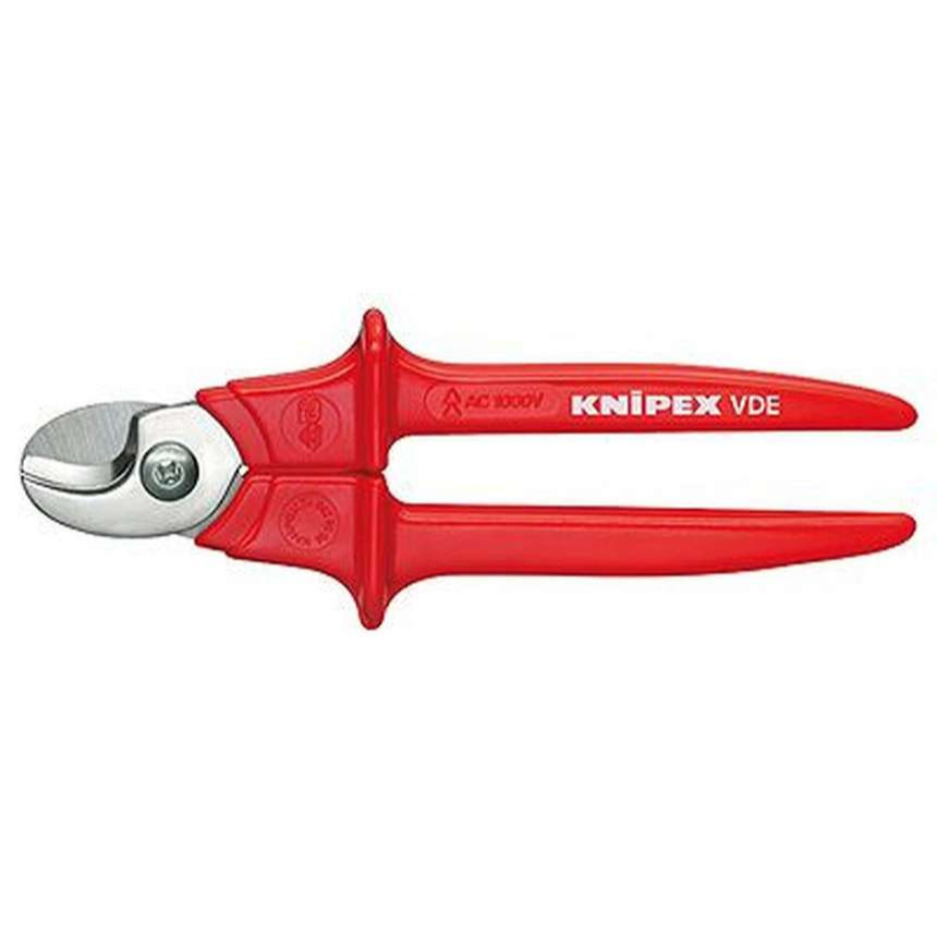 Nůžky na kabely 260 mm KNIPEX 95 06 260 - 1000V. Chromováno, vícesložkové návleky VDE