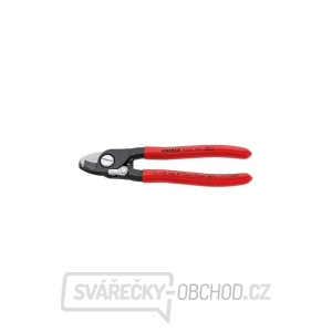 Kabelové nůžky 165 mm KNIPEX 95 41 165 - kalené kleště, odizolování umělými návleky gallery main image