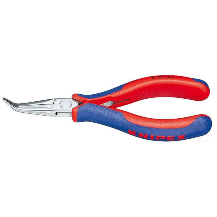 Montážní kleště pro elektroniku 145 mm KNIPEX 35 82 145 - leštěná hlava, vícesložkové návleky