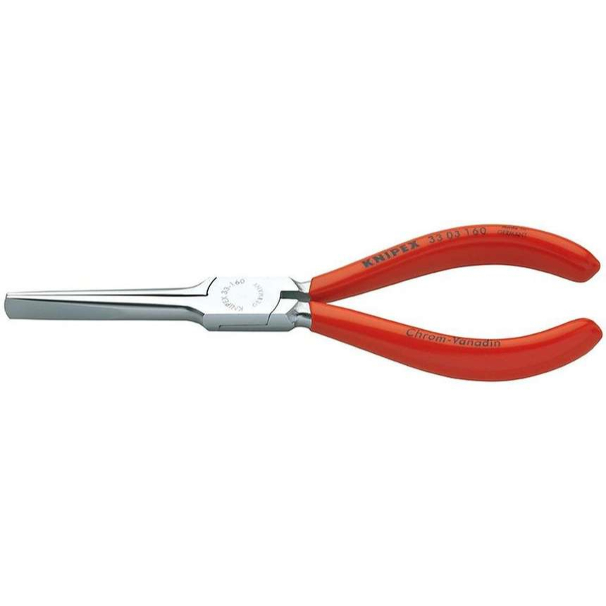 Ploché kleště 160 mm KNIPEX 33 03 160 - chromováno, plastové návleky