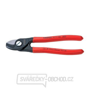 Kabelové nůžky 165 mm KNIPEX 95 11 165 - leštěná hlava, plastové návleky gallery main image