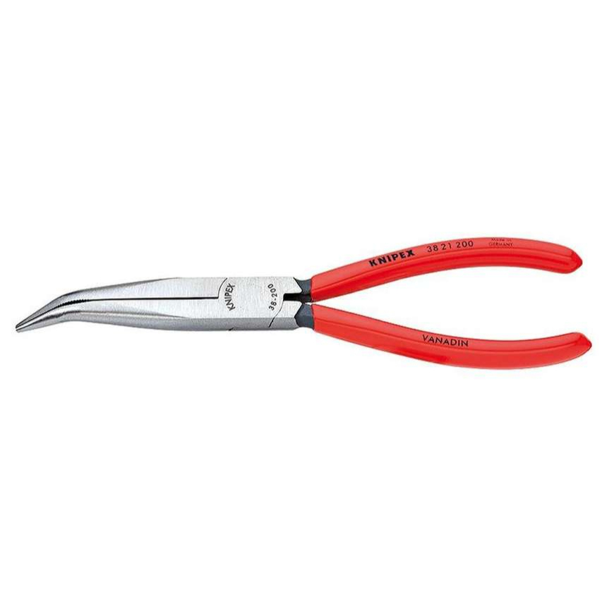 Půlkulaté kleště pro mechaniky 200 mm KNIPEX 38 21 200 - leštěná hlava, plastové návleky