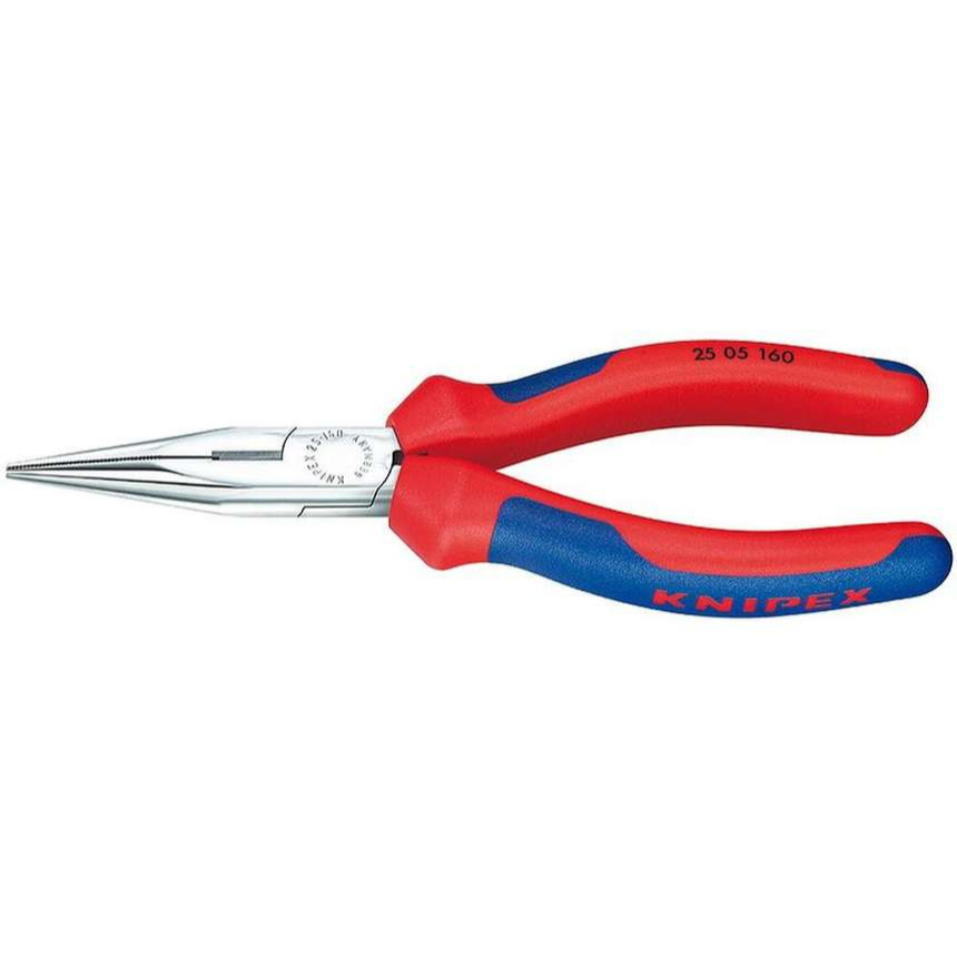 Půlkulaté kleště s břity pro radiotechniku 140 mm KNIPEX 25 05 140 - chromováno, vícesložkové návleky