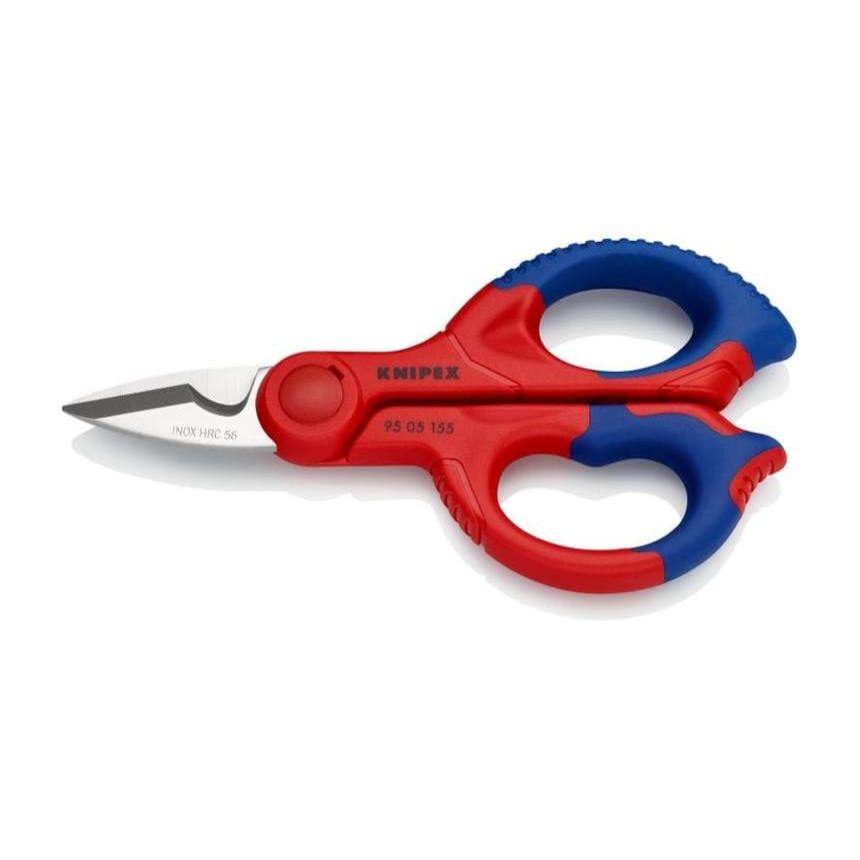 Kombinované elektrikářské nůžky 155 mm KNIPEX 95 05 155 SB - chromováno, vícesložkové návleky