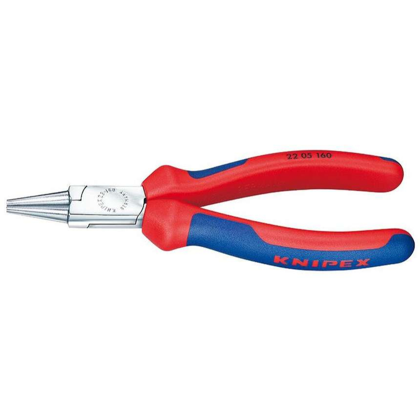 Kleště s kulatými čelistmi 140 mm KNIPEX 22 05 140 - chromováno, vícesložkové návleky