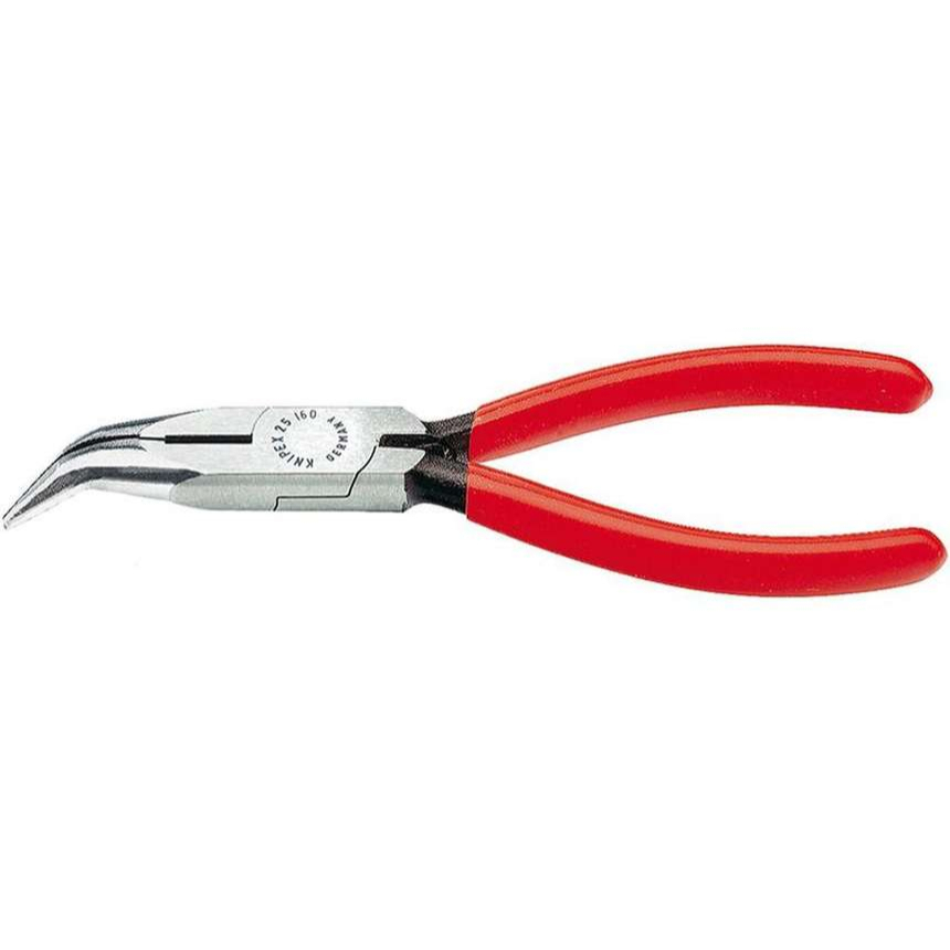 Půlkulaté kleště s břity pro radiotechniku 160 mm KNIPEX 25 21 160 - leštěná hlava, plastové návleky