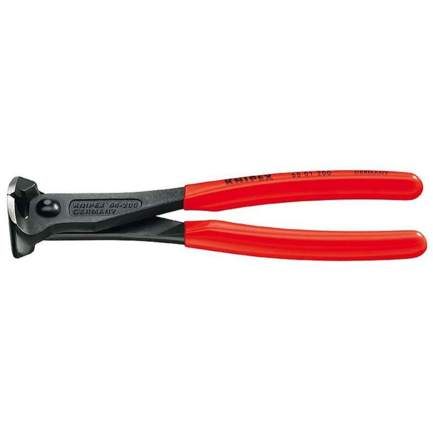 Čelní štípací kleště 200 mm KNIPEX 68 01 200 - leštěná hlava, plastové návleky