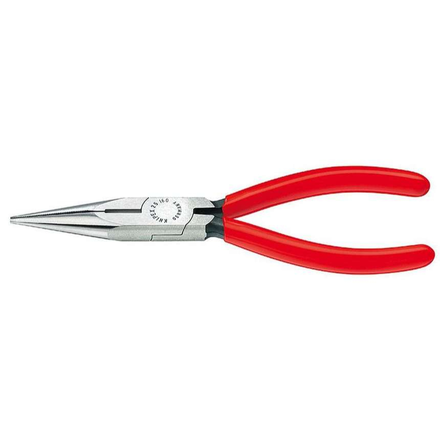 Půlkulaté kleště s břity pro radiotechniku 125 mm KNIPEX 25 01 125 - leštěná hlava, plastové návleky