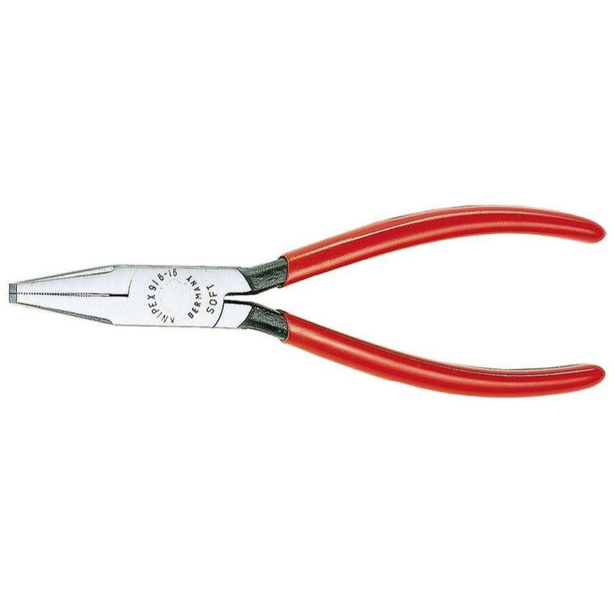 Ploché kleště na sklo 160 mm KNIPEX 91 61 160 - leštěná hlava, plastové návleky